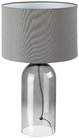Lampa de masa sticla fumurie abajur gri Luxin