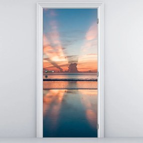 Fototapet pentru ușă - Raze de soare deasupra plajei de Dayton (95x205cm)