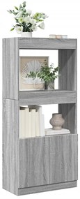 vidaXL Dulap înalt, sonoma gri, 63x33x140 cm, lemn prelucrat
