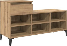 vidaXL Dulap pentru pantofi cu raft stejar artizanal 102 x 36 x 60 cm