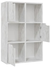 338161 vidaXL Bibliotecă, beton, 60x27,5x88 cm, lemn prelucrat
