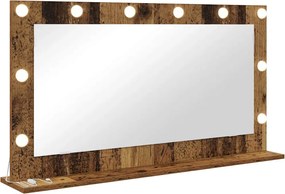 vidaXL Oglindă de toaletă Dreptunghiular Lemn vechi 100 x 55 x 18 cm