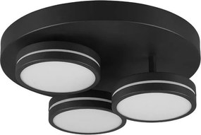 Trio - Plafonieră LED dimabilă FRANKLIN, 3xLED/8,5W/230V, Ø 35 cm, neagră
