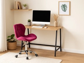 Set pentru birou masa de birou TAYLOR SONOMA 100x50 cm + scaun de birou AVOLA VELVET visiniu