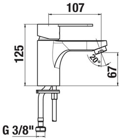Baterie de lavoar JIKA H3111Z10041101 LYRA 12,5 cm crom lucios