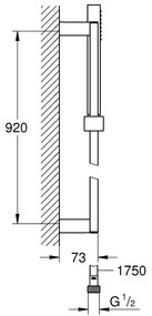 Grohe Euphoria Cube Set dus cu bara 90 cm, 1 jet
