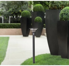 Lampă LED solară cu senzor Brilliant GARVINA LED/3W/3,7V 85 cm IP44 negru