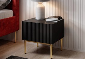 Set noptiera Nicole 46 cm - picioare negru / auriu