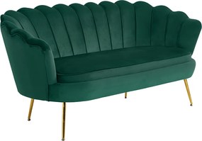 Canapea de lux, 2,5 locuri, smarald / auriu, Art-deco, NOBLIN