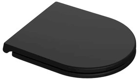 Capac Wc cu soft close si quick release, Feeling, negru mat, RAK Negru