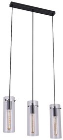 Lustra cu 3 pendule design modern Acantha negru