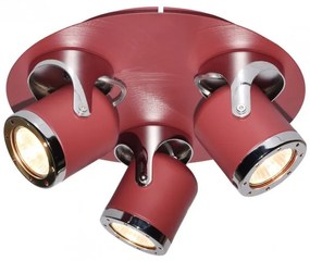 Lustra aplicata cu 3 spoturi camera copii APRIL rosu/crom 5039 RX