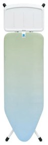 Masa de calcat Brabantia C 1008895, 124x45 cm, 7 pozitii de reglare, Suport generator de abur, Verde/Albastru