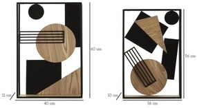 Rafturi negre/în culoare naturală 2 buc. 40 cm Picassy – Mauro Ferretti