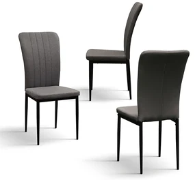 SET 6 Scaune Alto, tesatura ,structura metalica - GRI - STANDARD