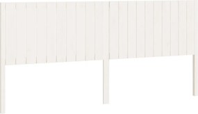 vidaXL Tăblie de pat, alb, 205,5x4x100 cm, lemn masiv de pin