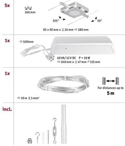Paulmann 94420 - Set 5x LED 4,5W spot MAC 230V crom mat satinat