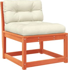 vidaXL Canapea de grădină cu perne, maro ceruit lemn masiv pin