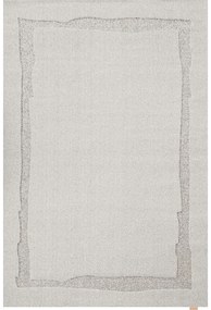 Covor gri deschis din lână 133x190 cm Morphic Rocca – Agnella