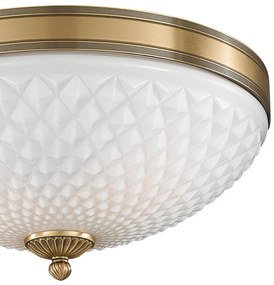 Plafoniera clasic design italian din alama, sticla 8400, diametru 40cm RA-PL. 8400/3