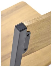 Set masă și scaune Graham 4+1, lemn natural / negru