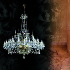 Candelabru XXXL cu 36 de brate Cristal Bohemia Exclusive SARA XXXVI. CE