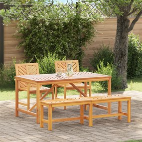 vidaXL Set de masă pentru grădină 4 pcs Maro 150 x 90 x 74 cm