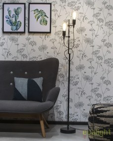 Lampa de podea moderna cu 2 surse de lumina SEATTLE, negru SEATTLE/F/B