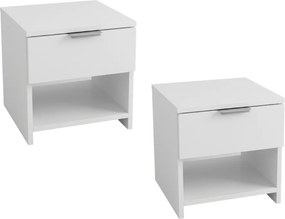 Noptiere HAVANA (2 buc), alb