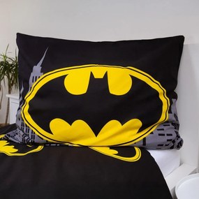 Lenjerie de pat pentru copii din bumbac pentru pat de o persoană 140x200 cm Batman "The Emblem" – Jerry Fabrics