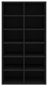 Pantofar, negru, 54x34x100,5 cm, lemn compozit Negru, 1, 1, 1