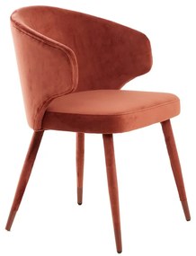 Set de scaune de sufragerie roșu deschis 2 buc. tapițat Kosaka – Light &amp; Living