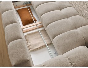 Canapea taupe cu tapițerie din chenille 278 cm Everest – Bobochic Paris