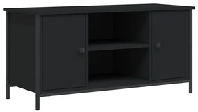 832763 vidaXL Comodă TV, negru, 100x40x50 cm, lemn prelucrat