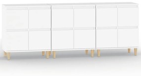 vidaXL Dulapuri, 3 buc, alb, 60x35x70 cm, lemn prelucrat