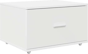 vidaXL Dulap cu sertare cu roata Alb 55 x 45 x 31 cm