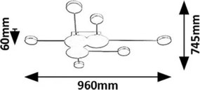 Aplica LED moderna Amadeo aurie