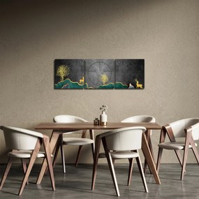 Tablou - Munții (cu ceas) (90x30 cm)
