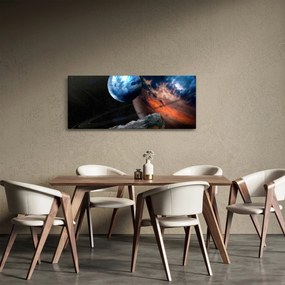 Tablou planetei în cosmos (120x50 cm)