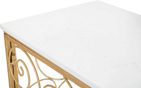 Consola Spiral, Mauro Ferretti, 140x36x82 cm, fier, auriu