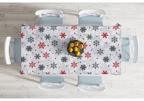 Față de masă din amestec de bumbac cu model de Crăciun Minimalist Cushion Covers Red Christmas, 140 x 180 cm