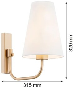 Lampă de perete SAFIANO 1xE27/15W/230V auriu Argon 8312