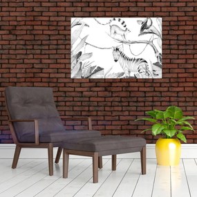 Tablou - Acuarelă Jungla (90x60 cm)