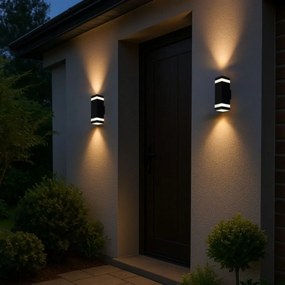 Aplica LED CCT perete exterior IP65 Urfa Line antracit
