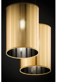 Jupiter 2091 - Lustru suspendat pe cablu CORTINA 2xE27/15W/230V, auriu/negru