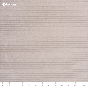 Colțar extensibil cu tapițerie reiată și șezlong pe partea stângă Micadoni Home Moghan, bej