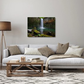 Tablou pe sticlă cu cascade (70x50 cm)