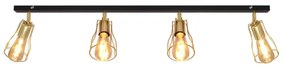 Spot TUBE 4xE27/15W/230V auriu/negru