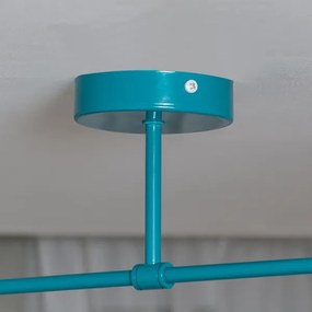 Plafonieră aplicată MOON 2xE27/15W/230V turcoaz