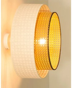 Lustră aplicată NATIA 1xE27/60W/230V alb/maro